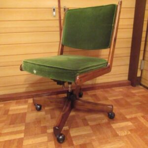 Karimoku カリモク デスクチェア モケットグリーン キャスター付き オールドの商品画像